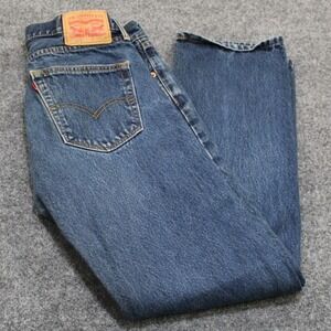 Levi's‎ 505 Regular Fit Jeans W33 L32 Blue Denim Pants